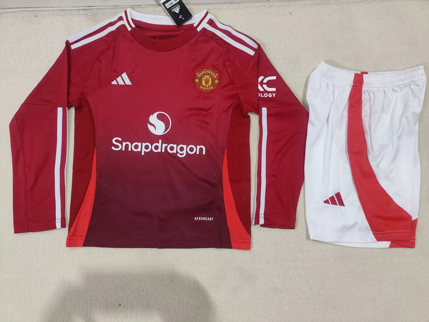 M@nchester United Home Kit Kids long sleeves 24/25