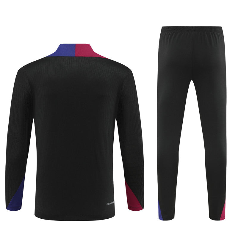 Barcelona Black/Red 1/4 Zip Training Tracksuit 24/25