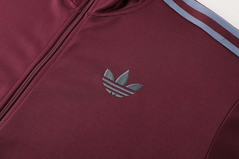 Adidas Bold Training Tracksuit Full Zip Mahogany Cheery/Dusk Gray