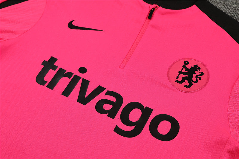 Chelsea Pink 1/4 Zip Training Tracksuit 24/25