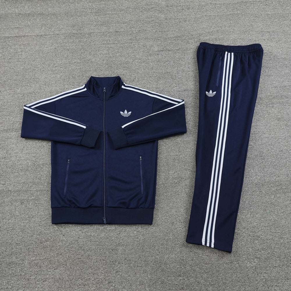 Adidas Bold Training Full Zip Tracksuit Blue/White