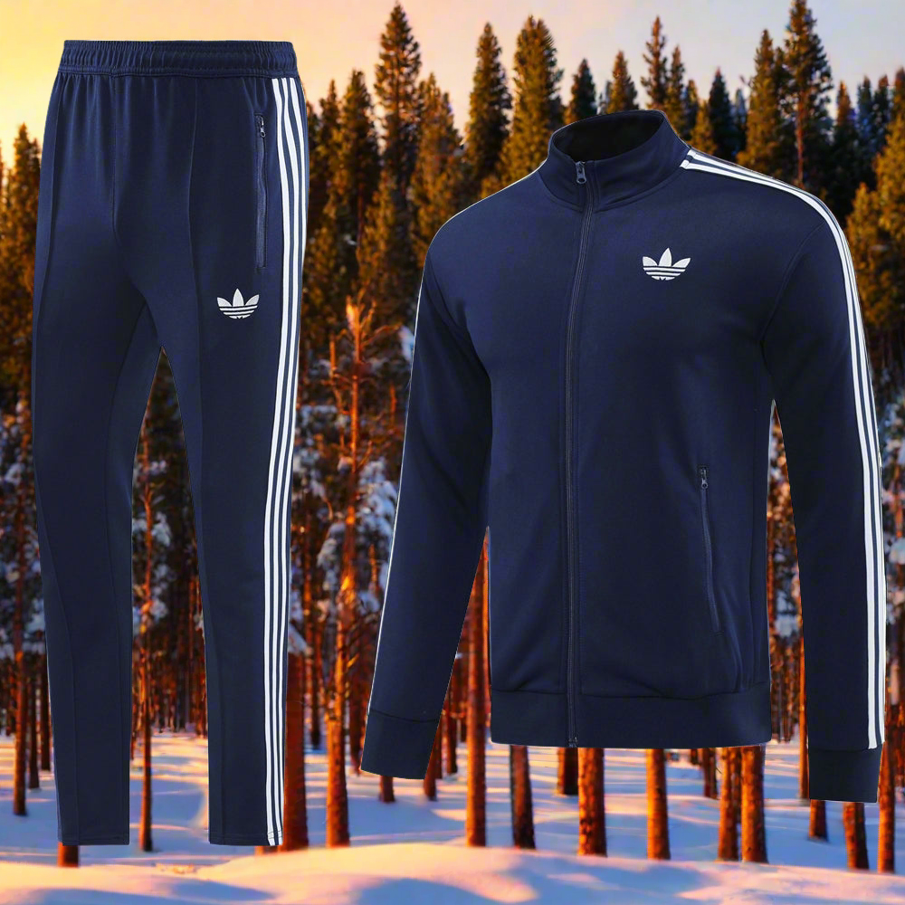 Adidas Bold Training Full Zip Tracksuit Blue/White
