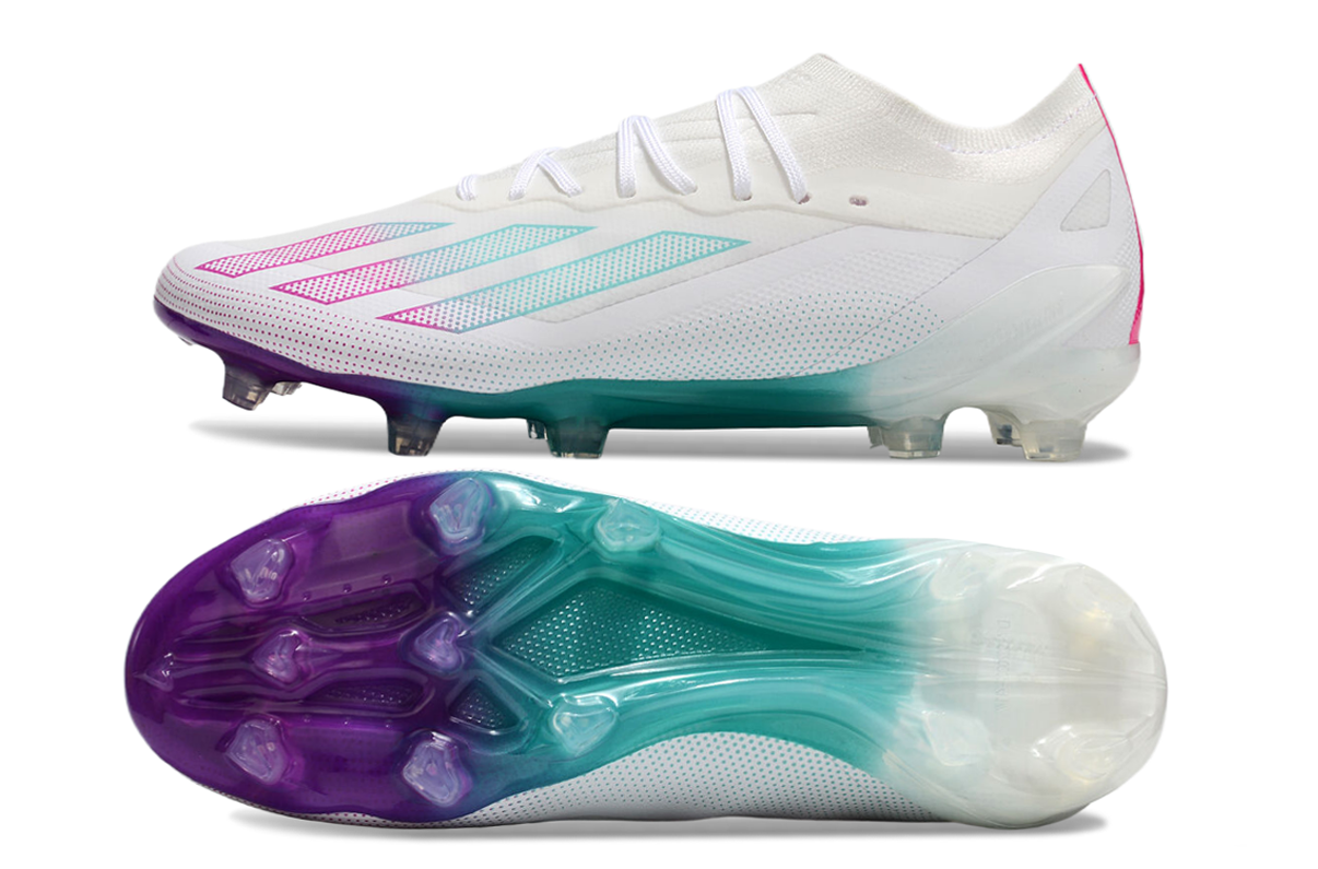 Adidas X23 Crazyfast FG White/Purple/Green