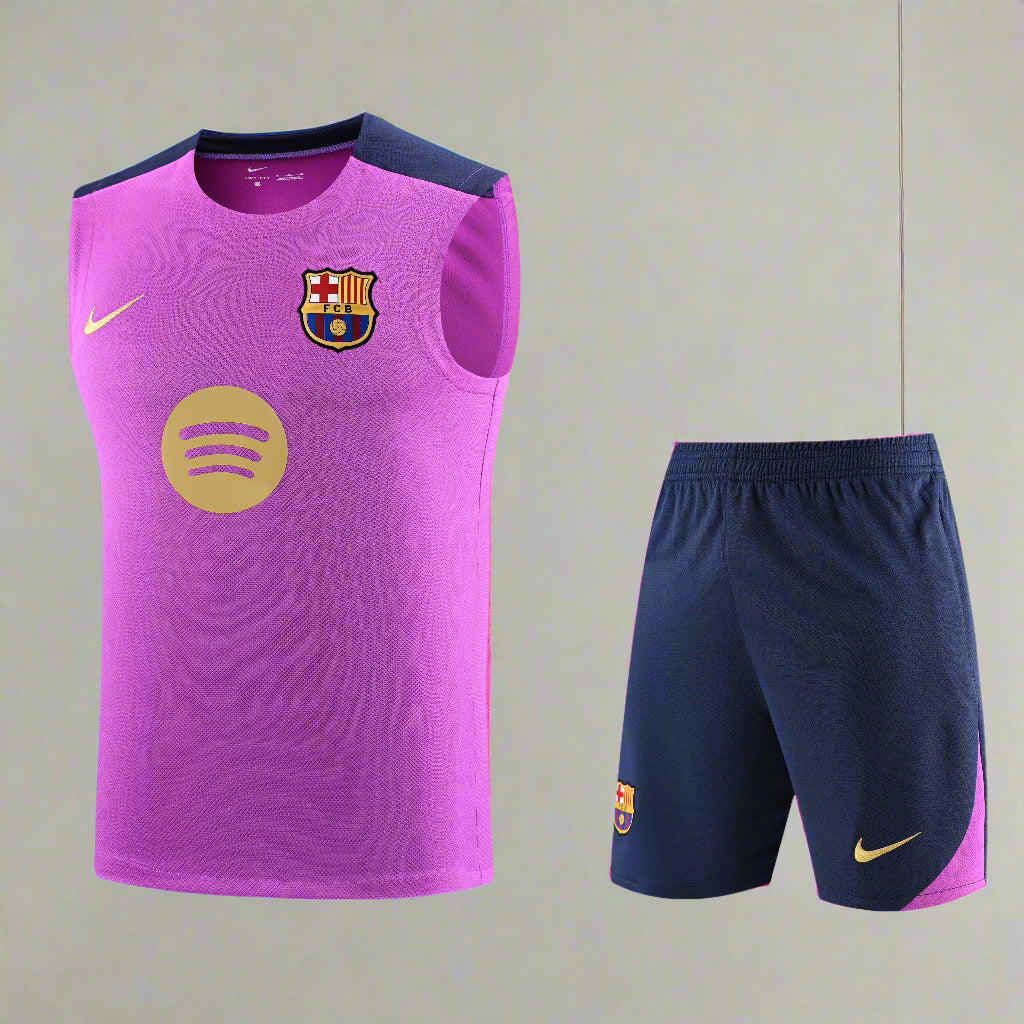 Barcelona Training Kit Vest Purple Navy 25/26
