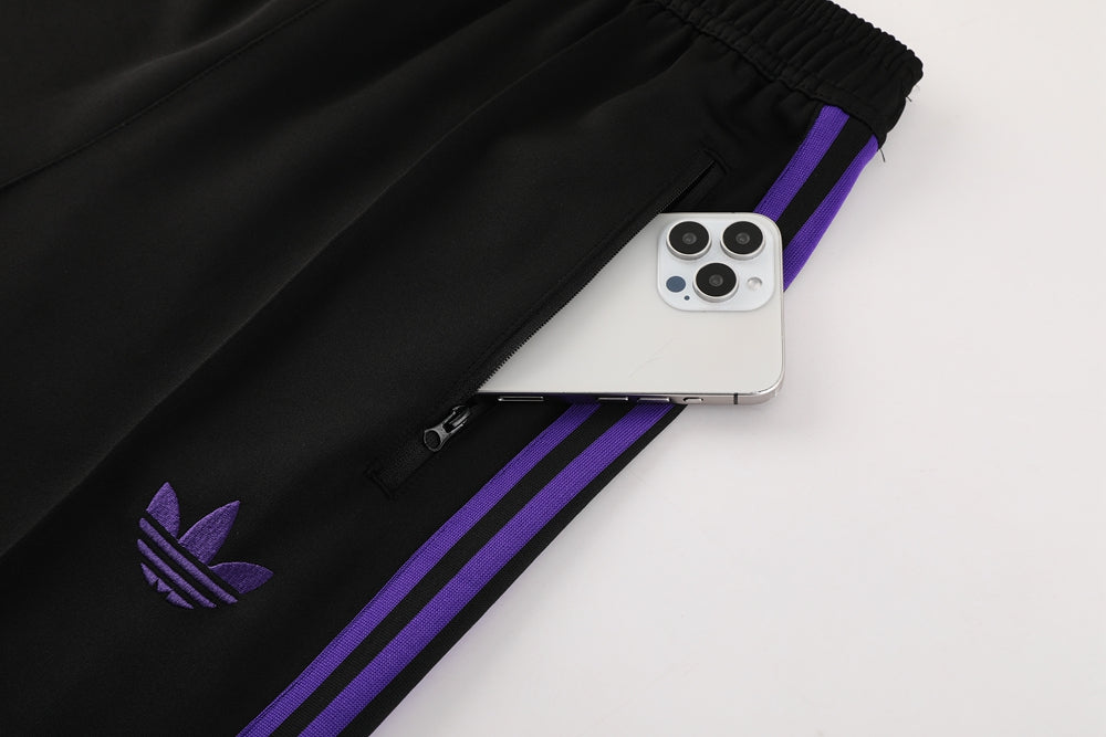 Adidas Bold Training Full Zip Tracksuit Black/Purple
