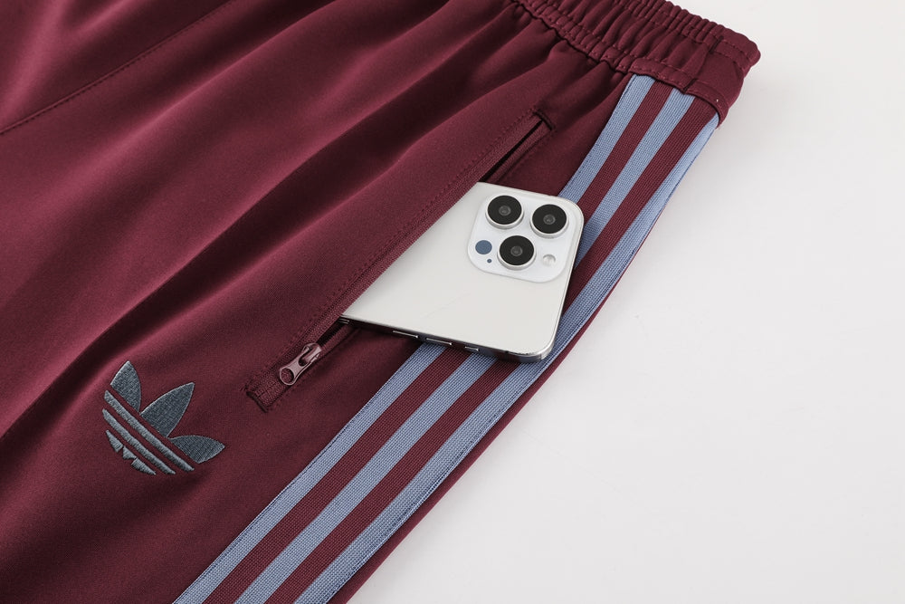 Adidas Bold Training Tracksuit Full Zip Mahogany Cheery/Dusk Gray