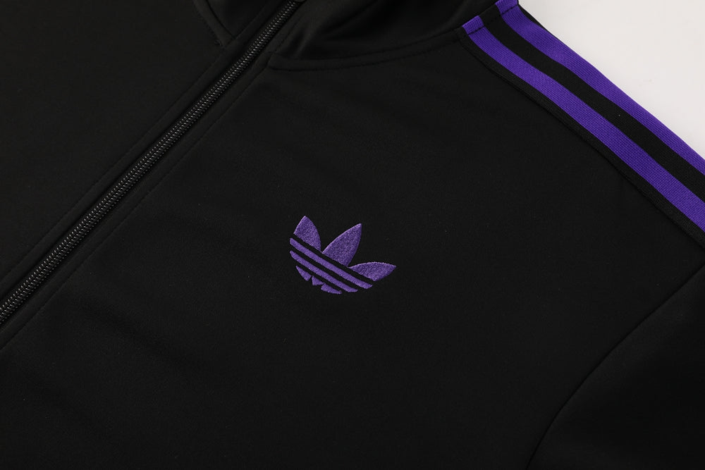 Adidas Bold Training Full Zip Tracksuit Black/Purple