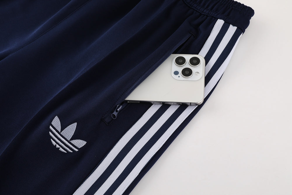 Adidas Bold Training Full Zip Tracksuit Blue/White