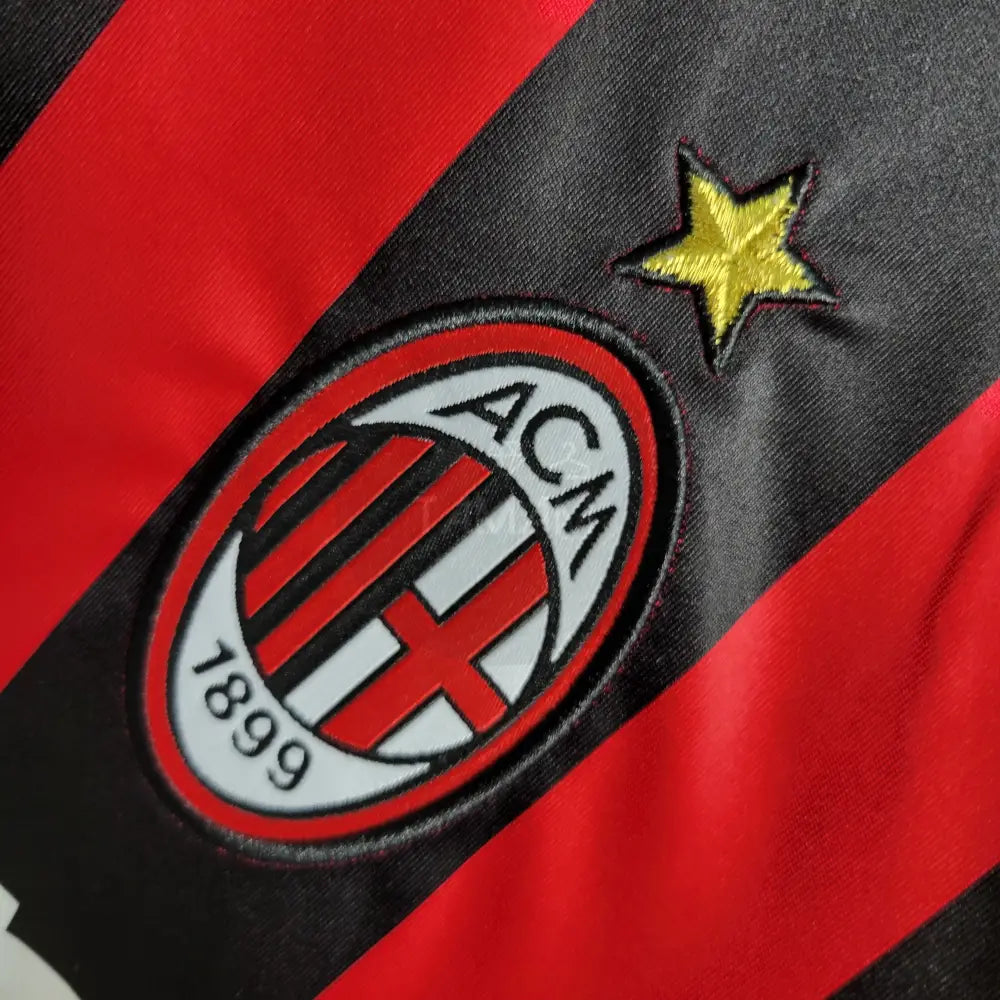 Ac Milan Home Kit Retro Long Sleeves 06/07 Football Jersey