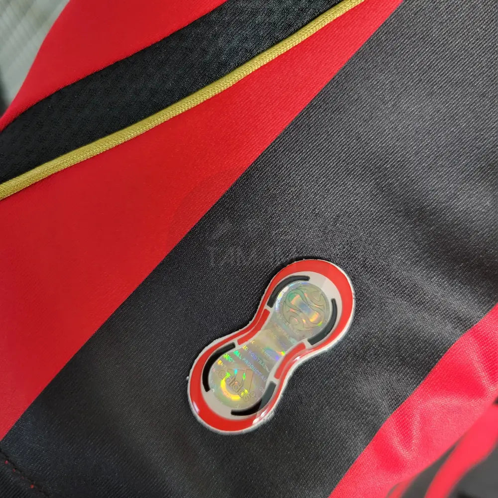 Ac Milan Home Kit Retro Long Sleeves 06/07 Football Jersey