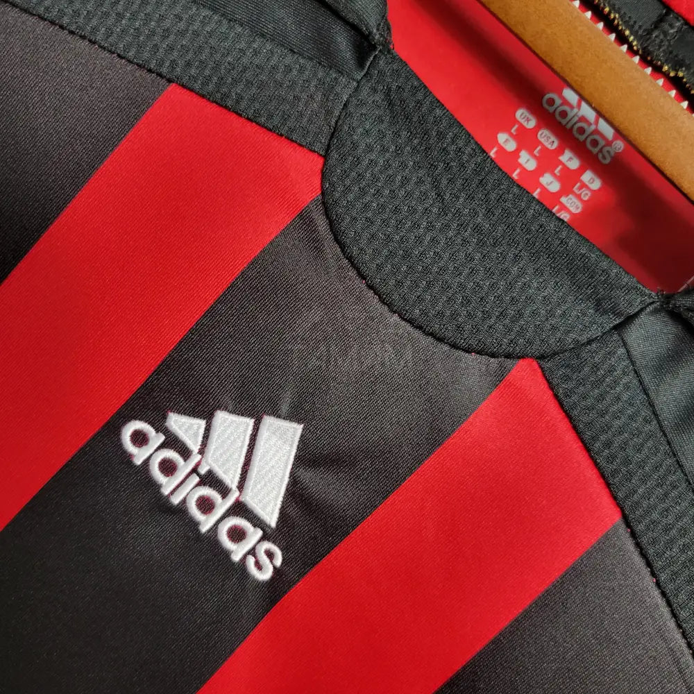 Ac Milan Home Kit Retro Long Sleeves 06/07 Football Jersey