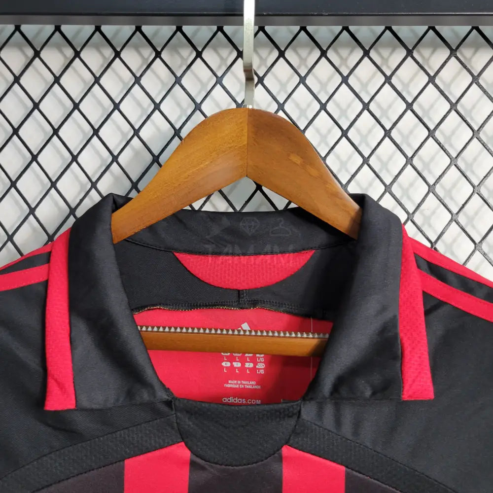 Ac Milan Home Kit Retro Long Sleeves 06/07 Football Jersey