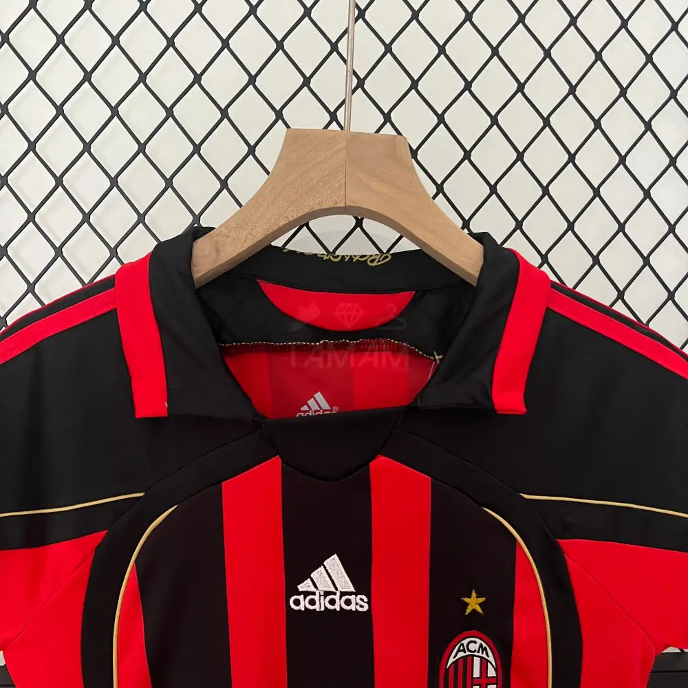 Ac Milan Home Retro Kit Kids 06/07 Football Jersey