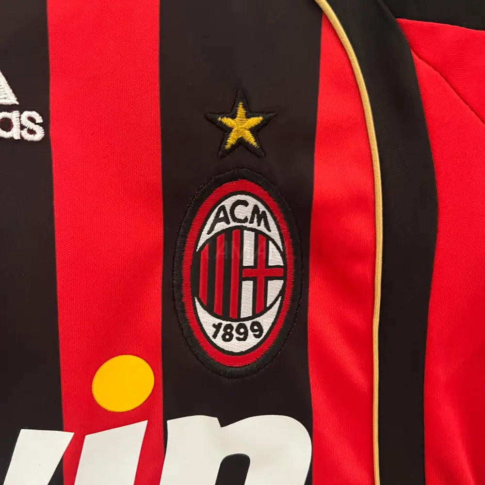 Ac Milan Home Retro Kit Kids 06/07 Football Jersey