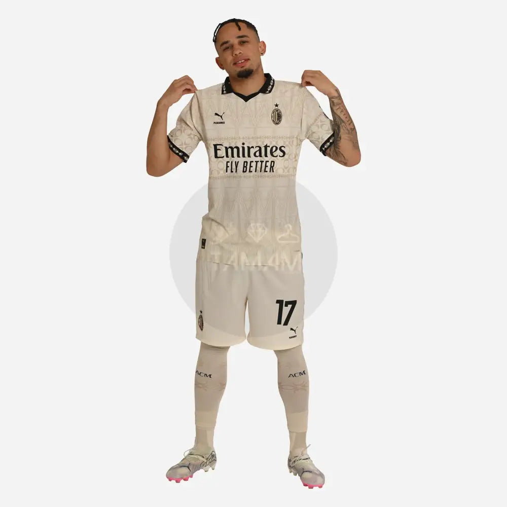 Ac Milan X Pleasure 23/24 Kit – Light Version Player Version Football Jersey
