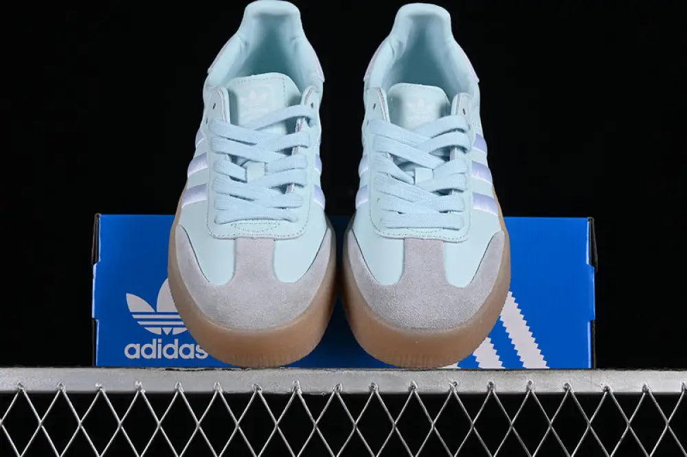 Adidas Samba W Almost Blue/Cloud White/Silver Metallic Sneakers