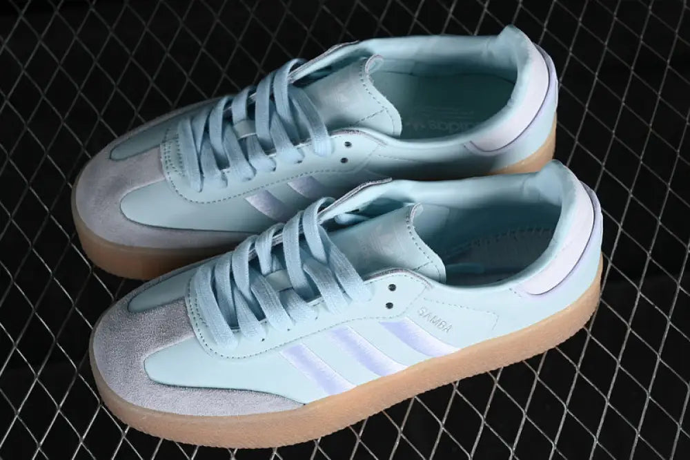 Adidas Samba W Almost Blue/Cloud White/Silver Metallic Sneakers