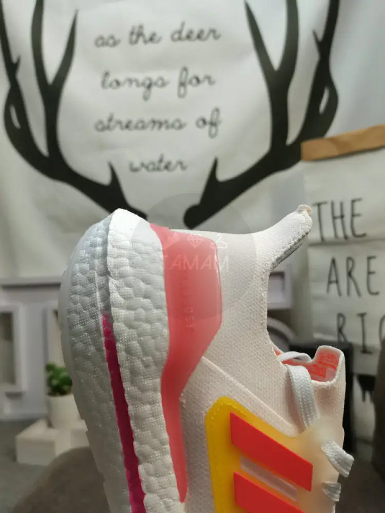 Adidas Ultraboost 22 Striped Pink/Orange/Yellow Sneakers