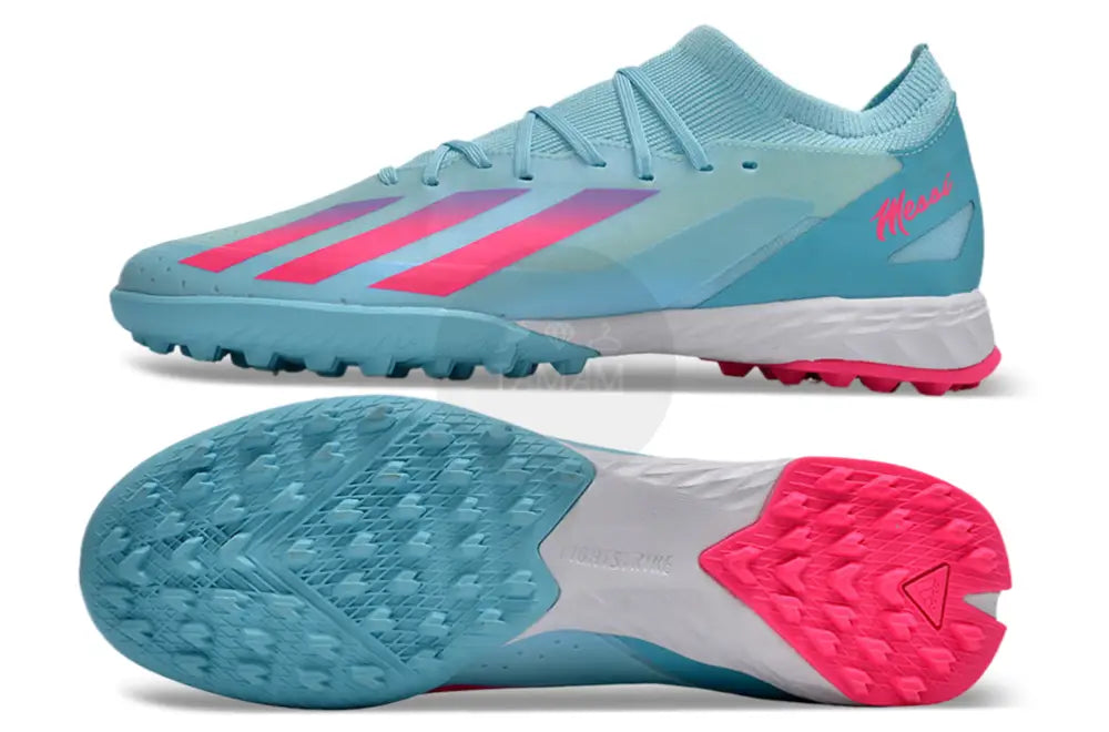 Adidas X Crazyfast.3 Tf Artificial Turf - Flash Aqua/Lucid Pink/Lucid Cyan Turf Shoes