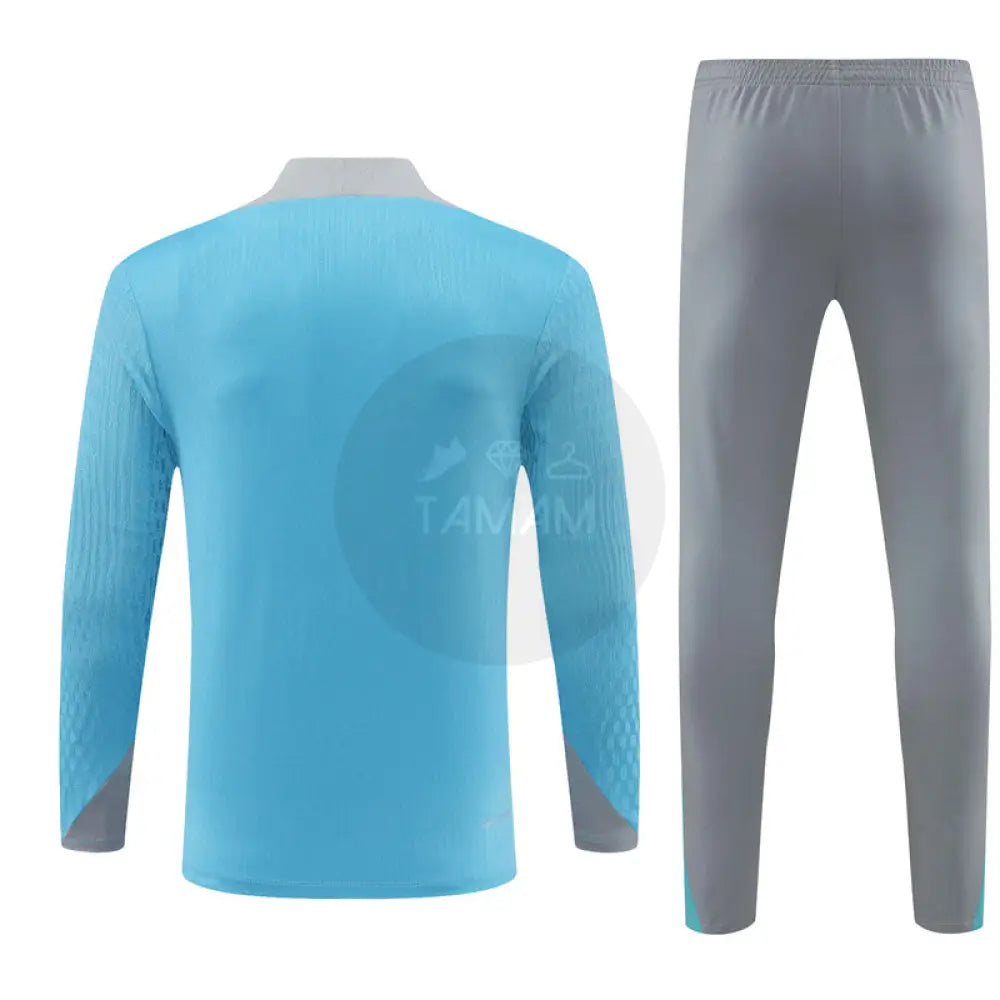 Atletico Madrid Blue/Grey 1/4 Zip Training Tracksuit 24/25