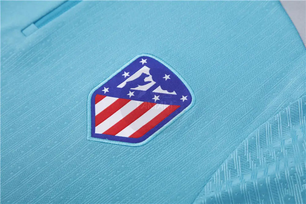 Atletico Madrid Blue/Grey 1/4 Zip Training Tracksuit 24/25