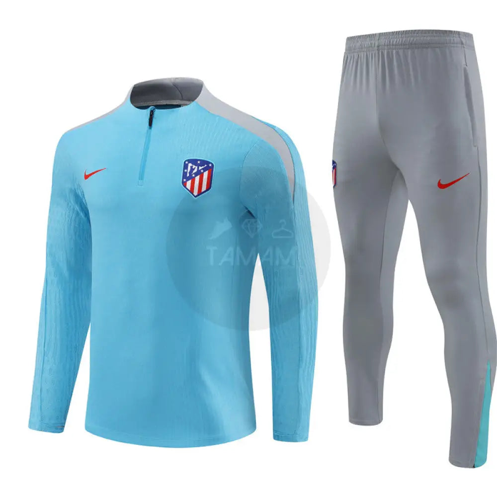 Atletico Madrid Blue/Grey 1/4 Zip Training Tracksuit 24/25
