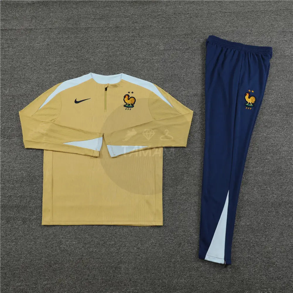 Atletico Madrid Blue/Yellow 1/4 Zip Training Tracksuit 24/25