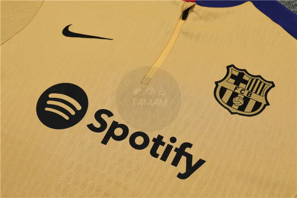 Barcelona Golden Yellow/Blue/Red 1/4 Zip Training Tracksuit 24/25