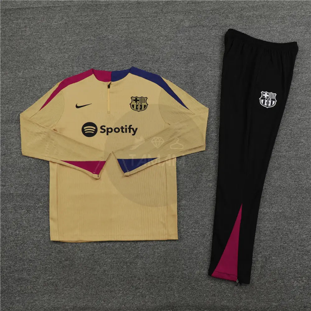 Barcelona Golden Yellow/Blue/Red 1/4 Zip Training Tracksuit 24/25
