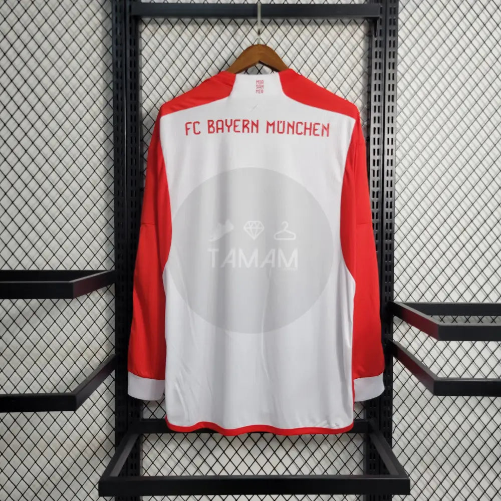 Bayern Munich Home Kit 23/24 Long Sleeves Sleeves Football Jersey