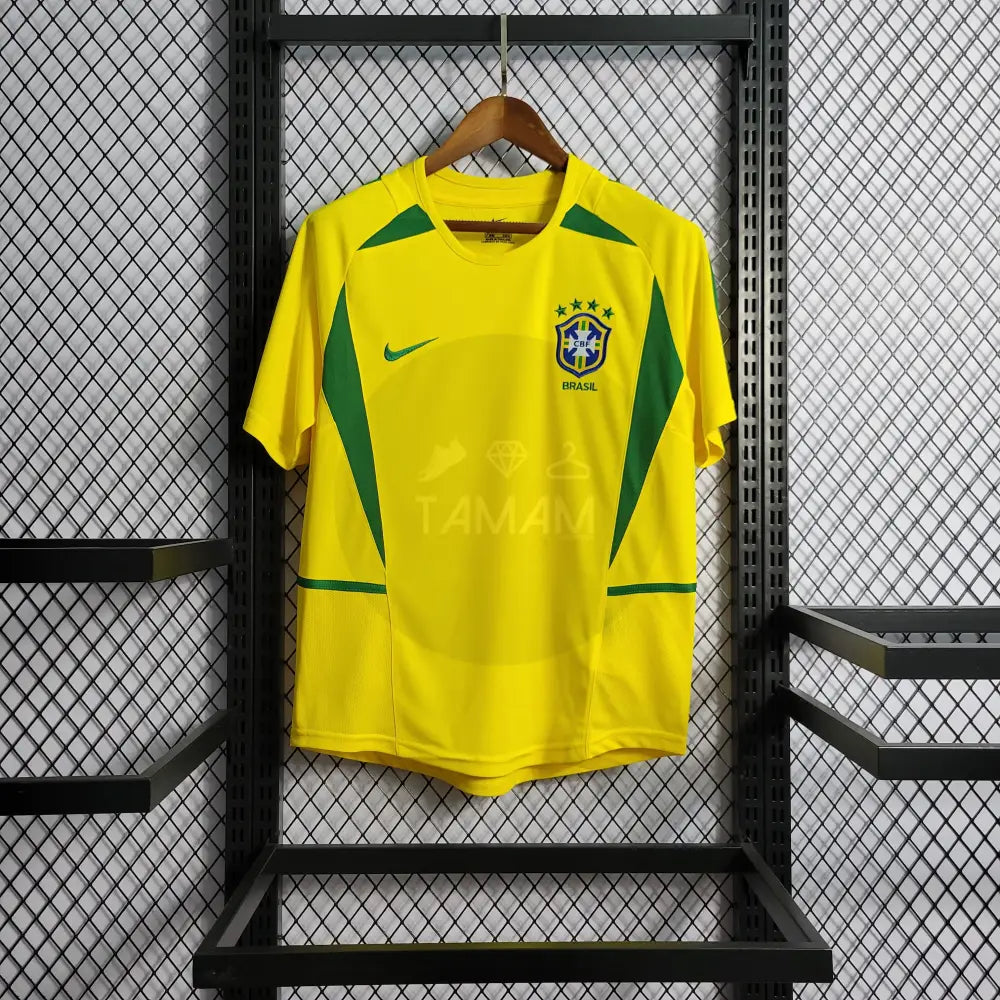 Brazil Home Kit Retro International 2002 Football Jersey