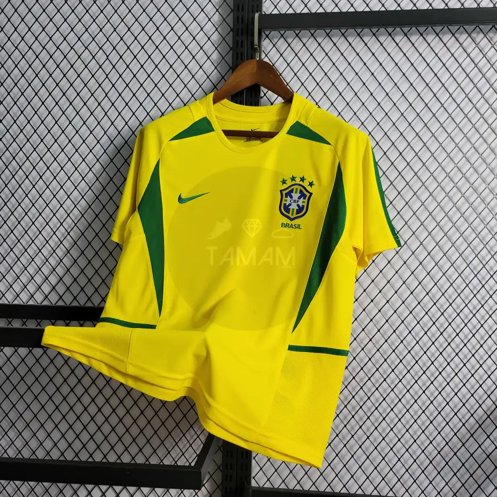 Brazil Home Kit Retro International 2002 Football Jersey