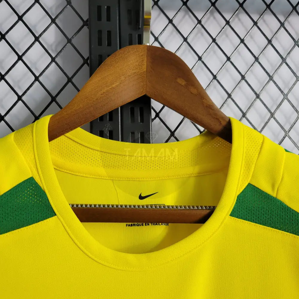 Brazil Home Kit Retro International 2002 Football Jersey