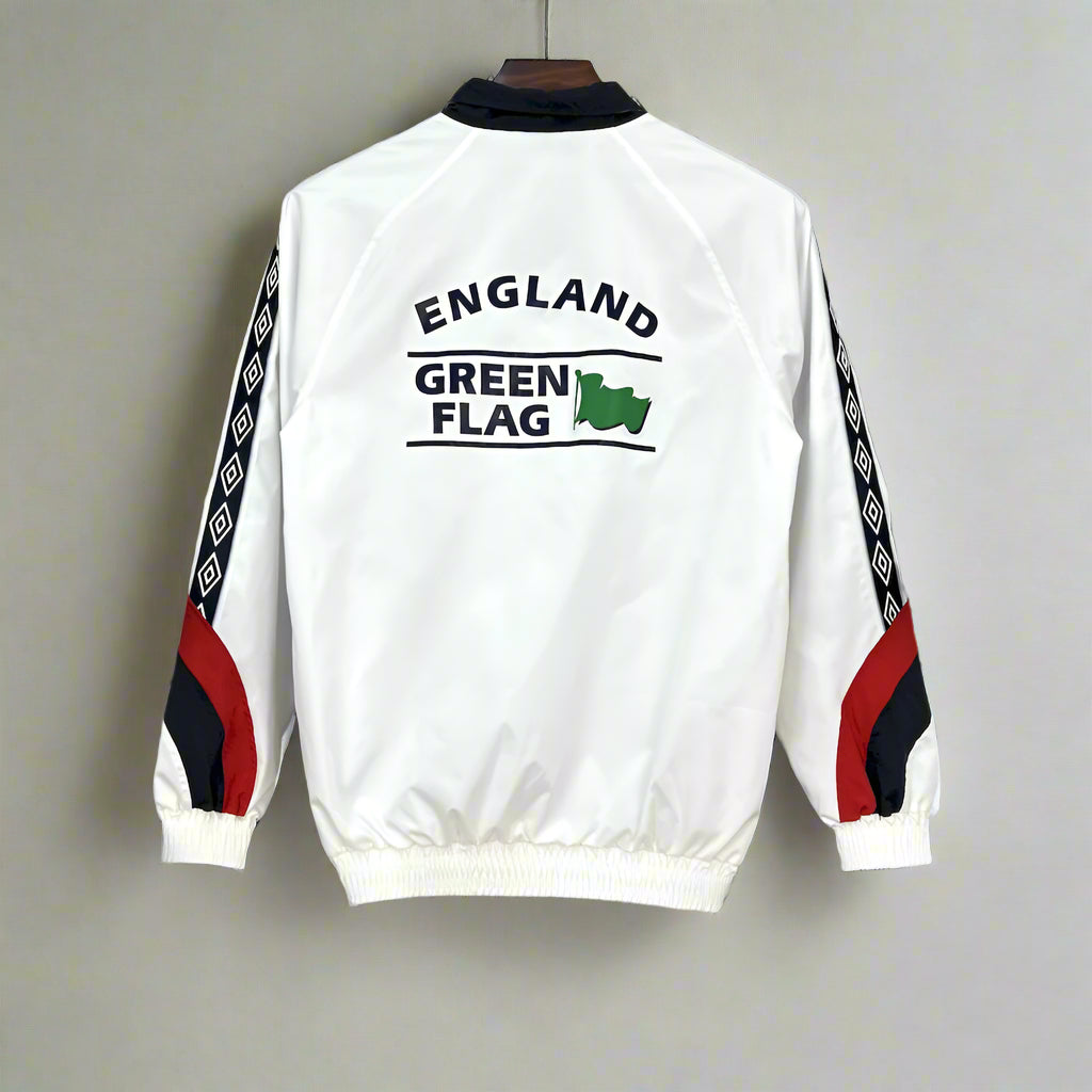 England Retro White Windbreaker