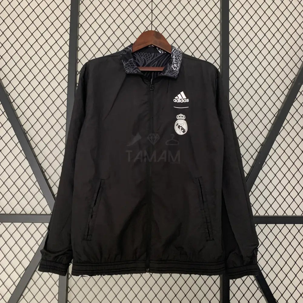 *Edp* Real Madrid Dragon Edition Black Reversible Windbreaker 23/24