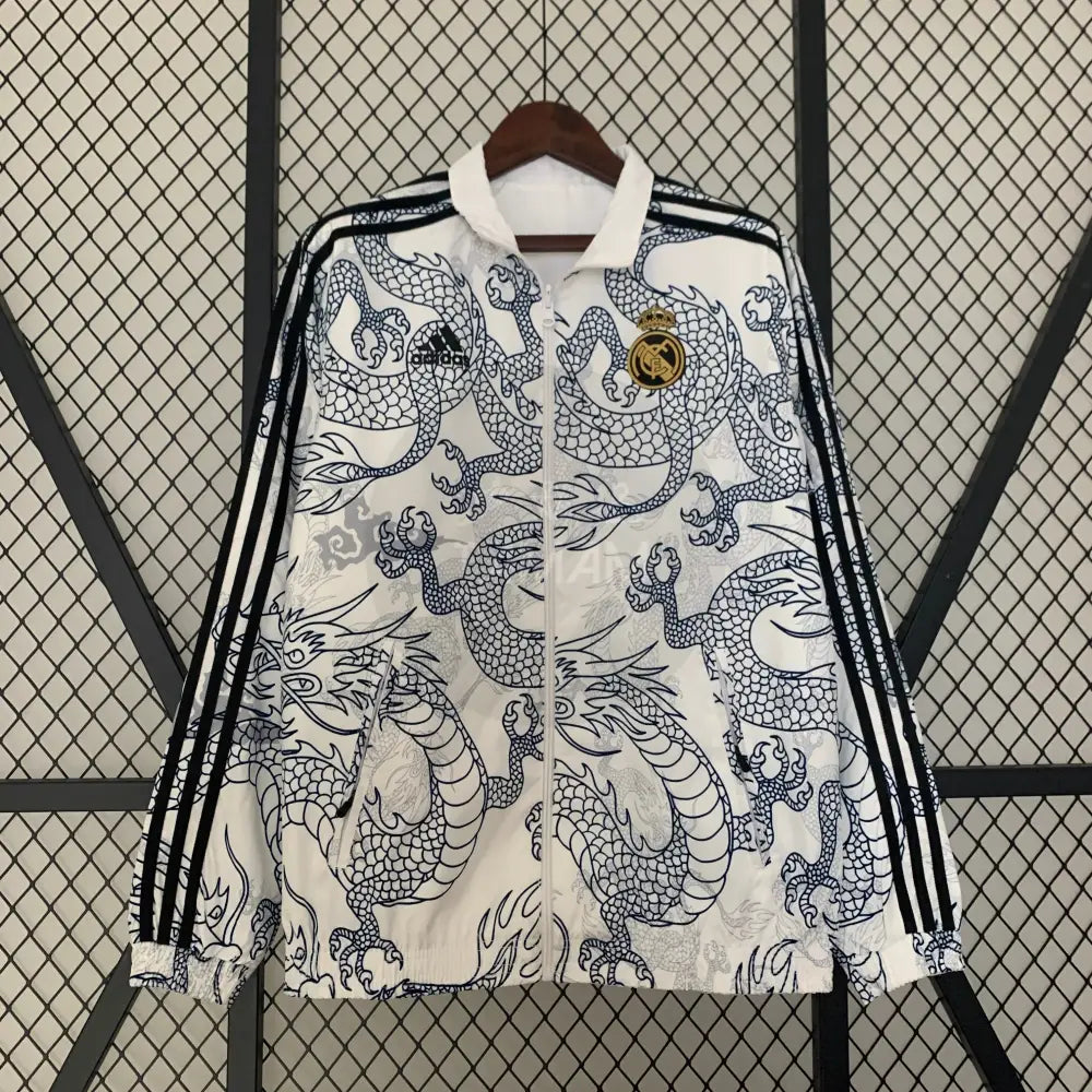 *Edp* Real Madrid Dragon Edition White Reversible Windbreaker 23/24