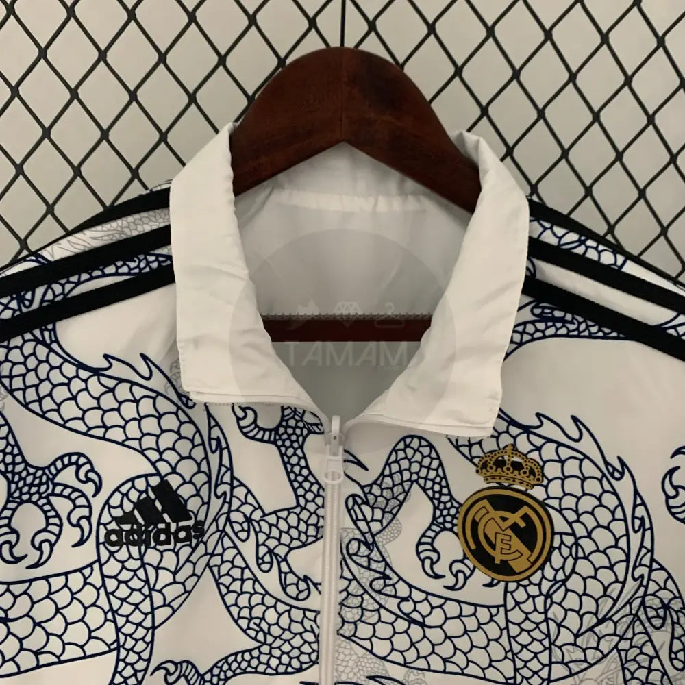 *Edp* Real Madrid Dragon Edition White Reversible Windbreaker 23/24