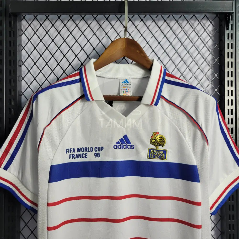 France Away Kit Retro International 98 Football Jersey