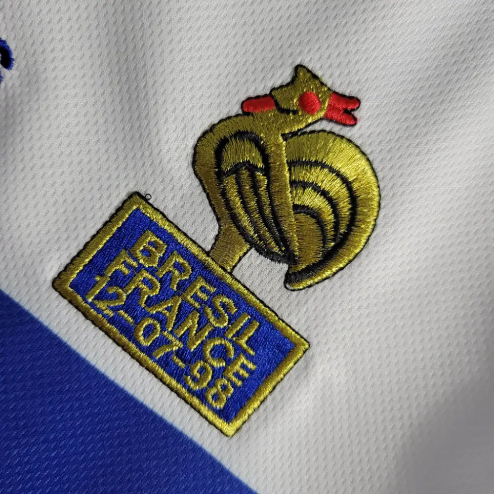 France Away Kit Retro International 98 Football Jersey