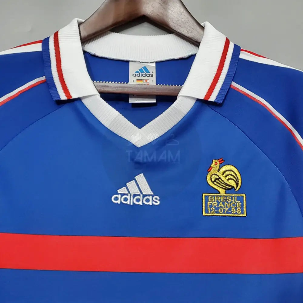 France Home Kit Retro International 98 Football Jersey