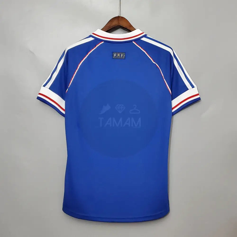 France Home Kit Retro International 98 Football Jersey