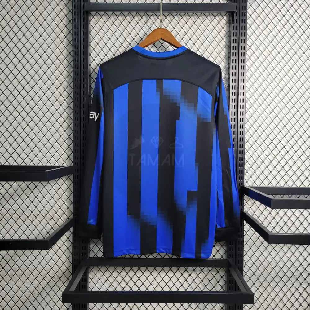 Inter Milan Home Kit 23/24 Long Sleeves Sleeves Football Jersey