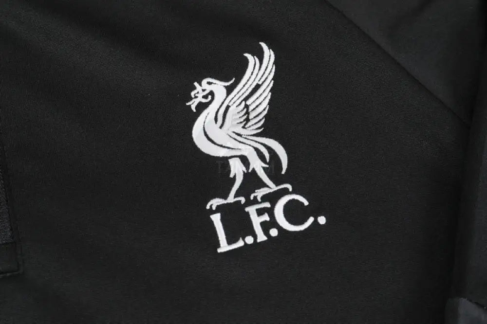 Liverpool Black/Green 1/4 Zip Training Tracksuit 23/24