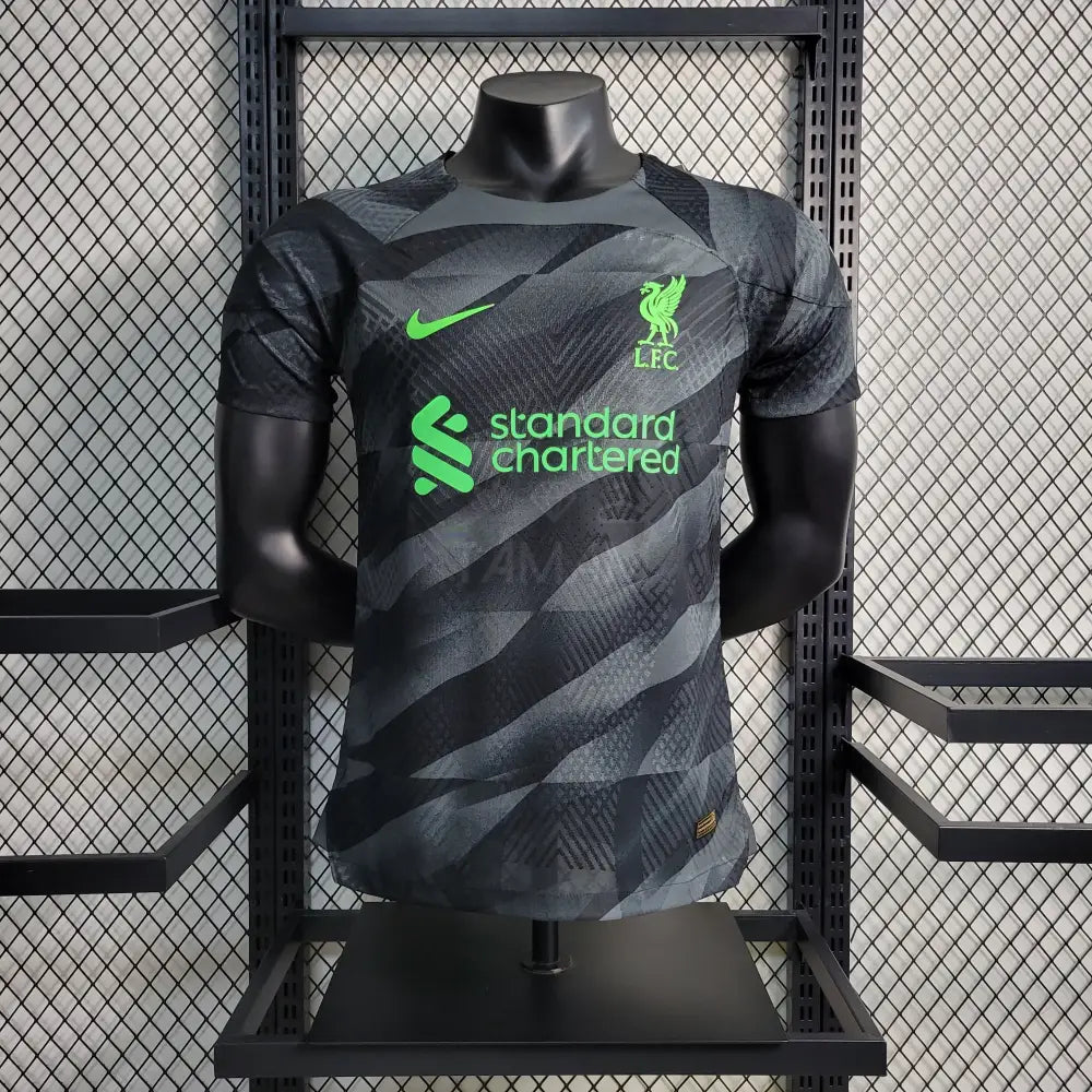 i rpo0l FC Black GK Kit 23 24 Player Version Tamam Mauritius