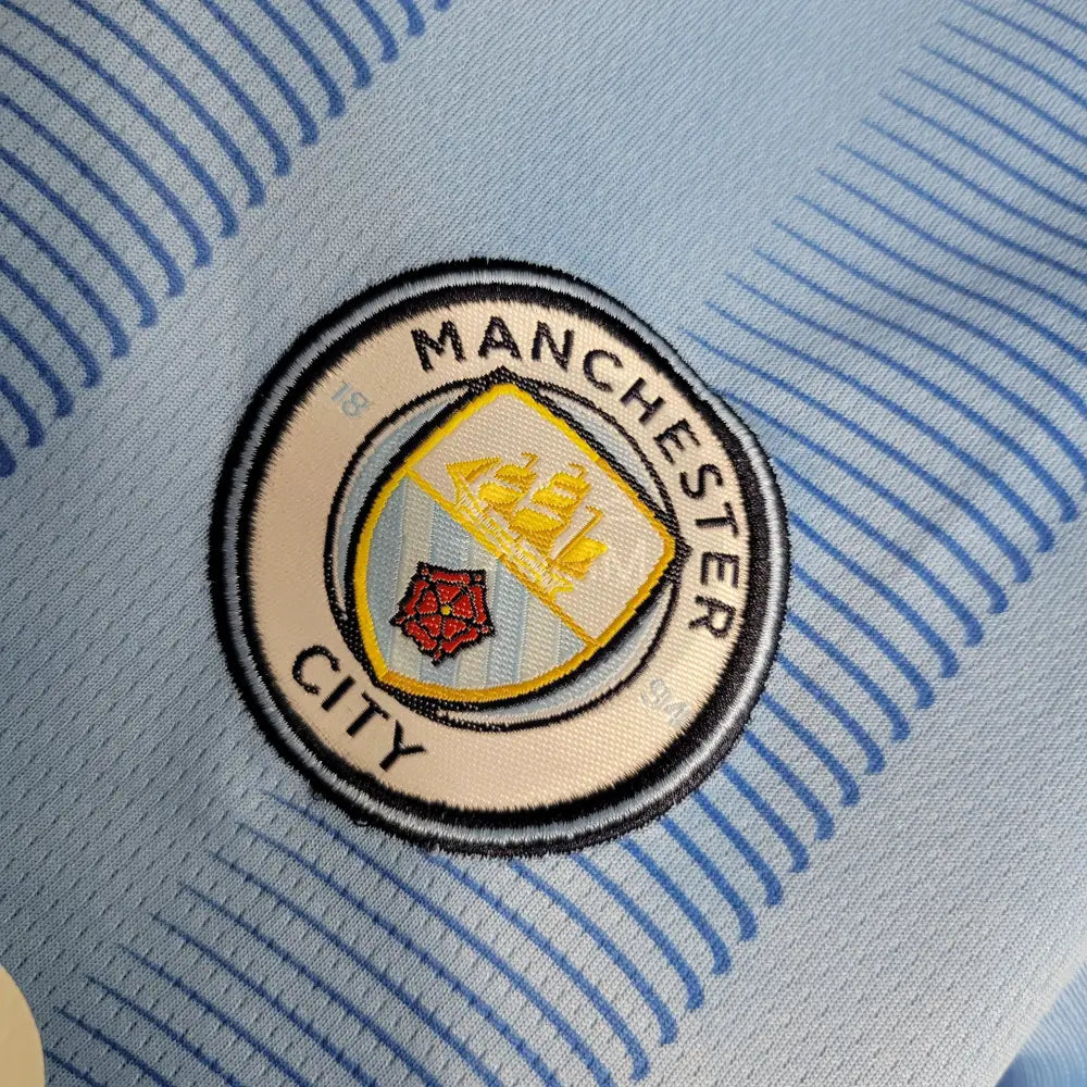 Manchester City Home Kit Kids 23/24 Football Jersey