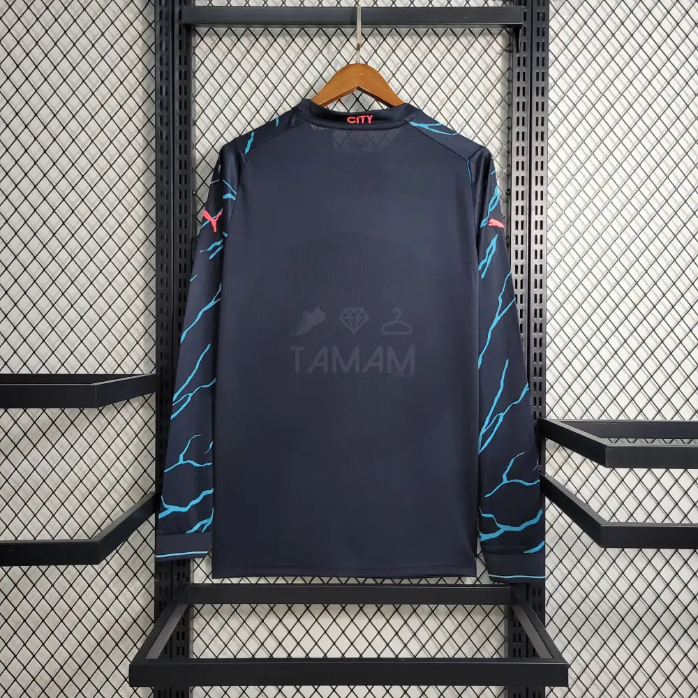 Manchester City Third Kit 23/24 Long Sleeves Sleeves Football Jersey