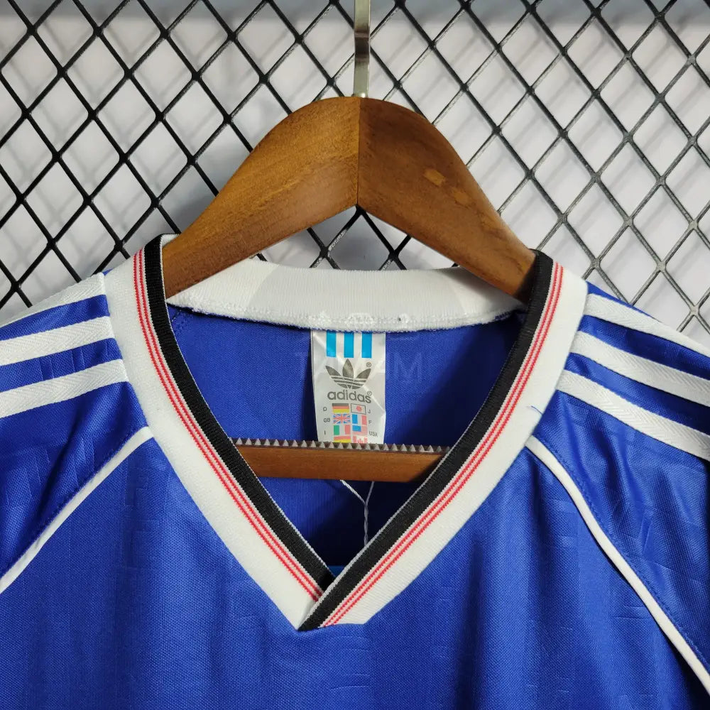 Manchester United Blue Home Kit Retro 88 Football Jersey