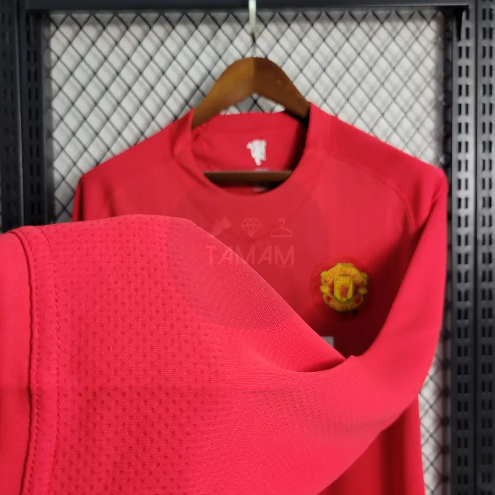 Manchester United Home Kit Retro Long Sleeves 07/08 Final Moscow Football Jersey