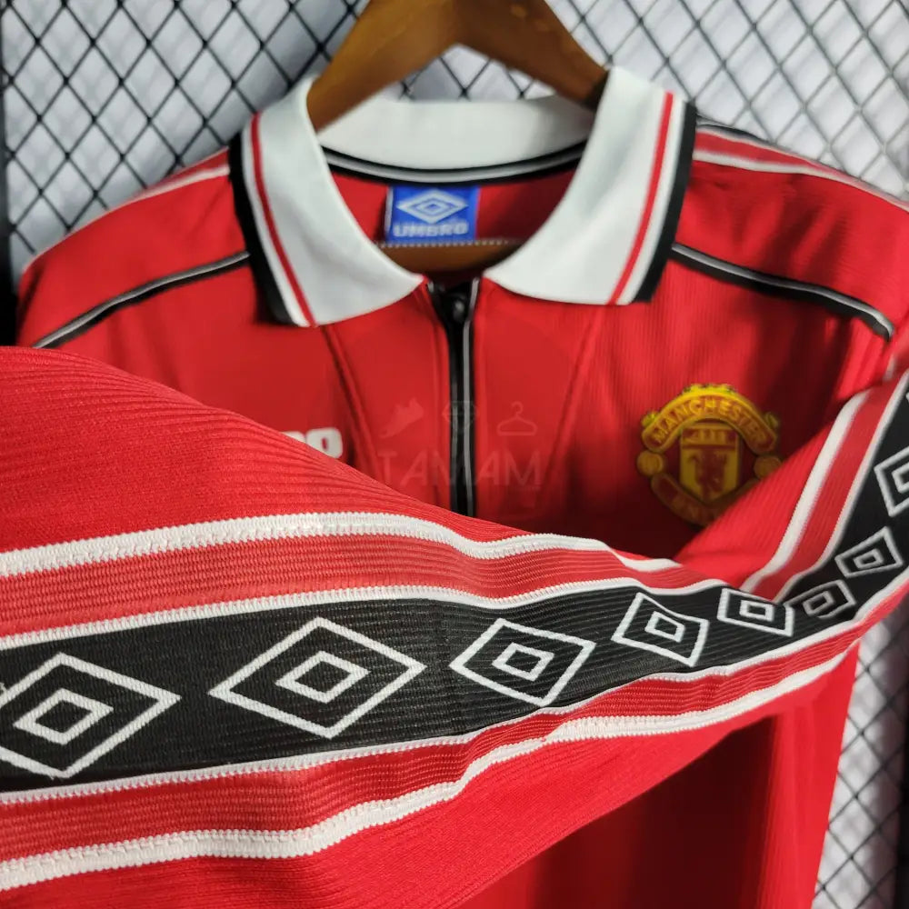 Manchester United Home Kit Retro Long Sleeves 98/99 Football Jersey