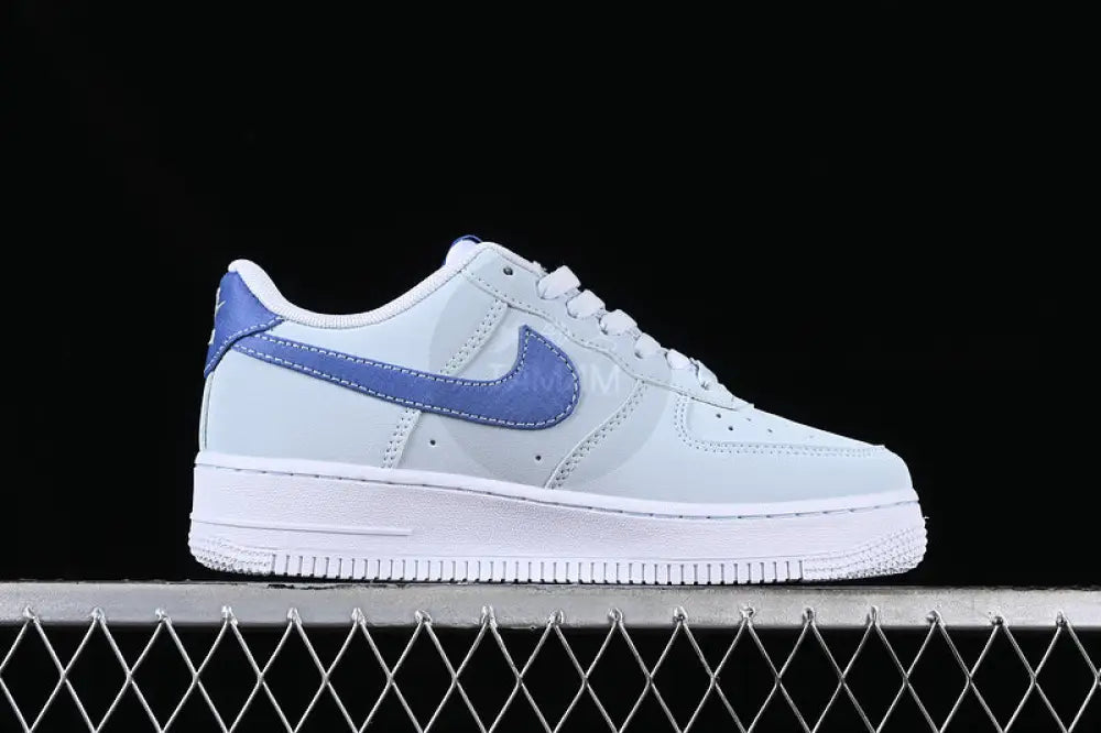 Nike Air Force 1 White And Blue Shoes